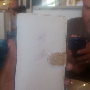 White vintage phone case
